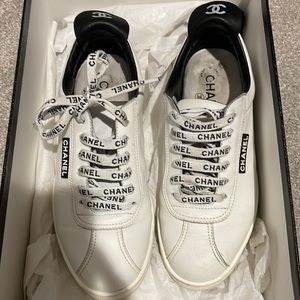 Chanel calfskin CC sneakers